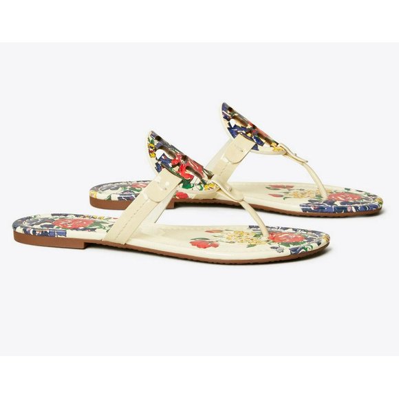 Tory Burch Shoes - ❤️ NIB Tory Burch Miller Leather Thong Sandal Ivory Tea Rose US 7 7.5 AUTHENTIC